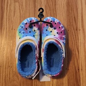 New Crocs Classic Lined Tie Dye Clog